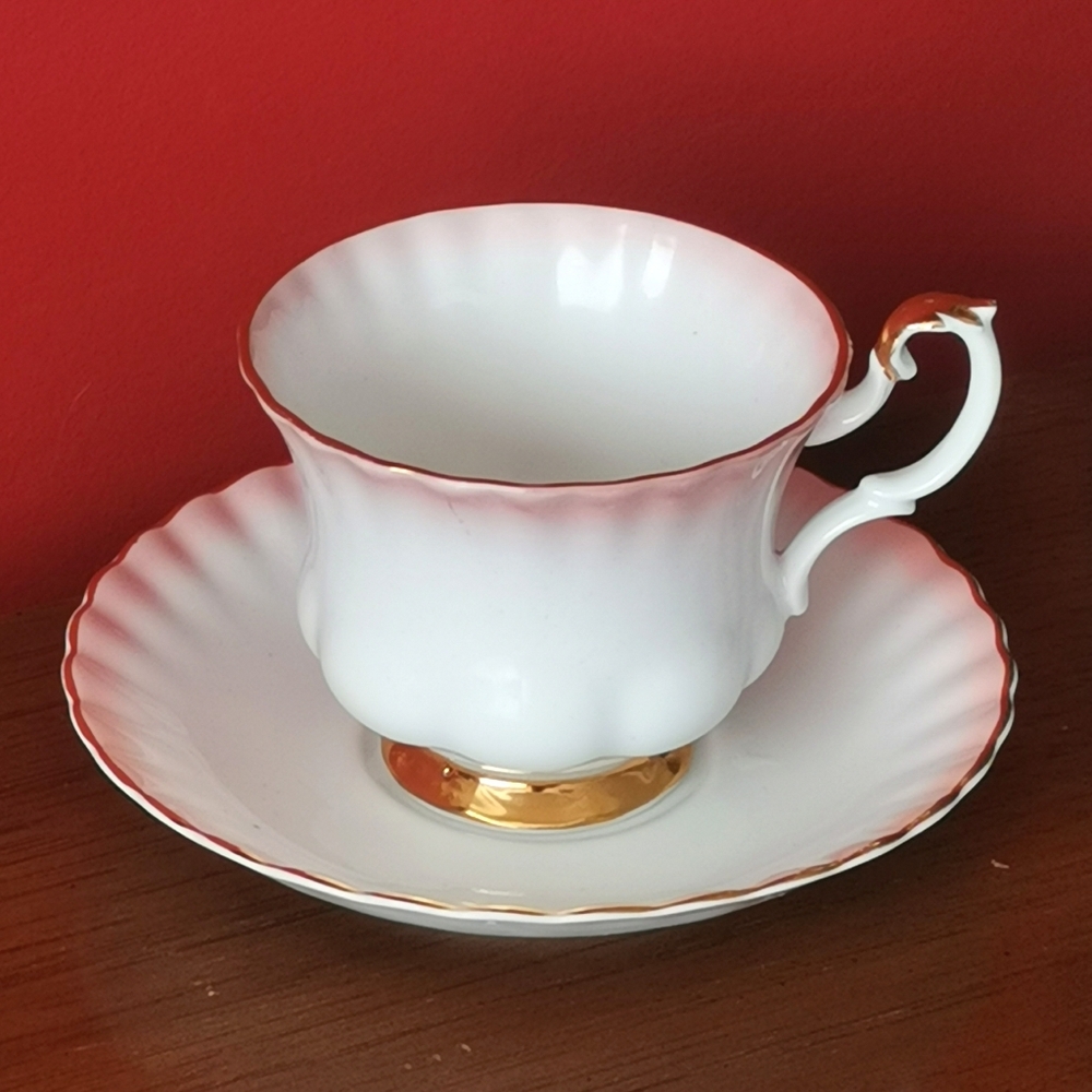 Royal Albert "RAINBOW" Pink White Cup & Saucer